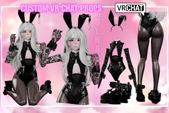 crevate custom vrchat props, clothing, accessories, and weapons for booth avatar