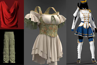 create realistic 3d fashion visualization clo 3d blender renders for advertising