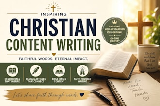 write christian content devotionals captions and faith based messages