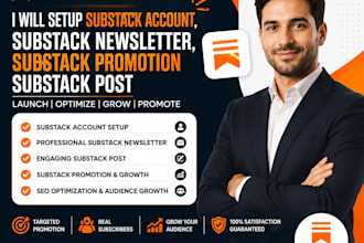 setup substack account, substack newsletter, substack promotion substack post