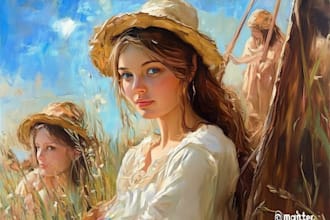 draw a digital oil painting portrait