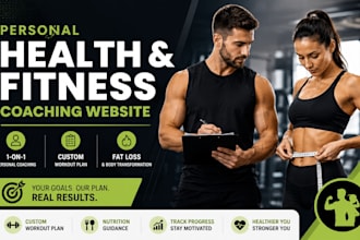 create personal health and fitness coaching website custom workout plan fat loss