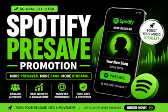 spotify presave link promotion for organic audience  spotify pre save unreleased