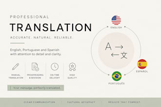 translate english to portuguese professionally