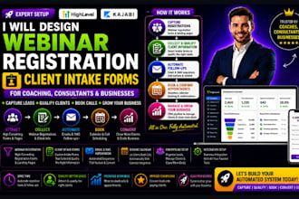 design webinar registration client intake forms coaching consultants businesses