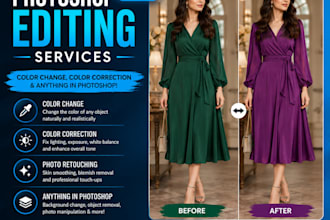 color change, color correction for image and anything in photoshop