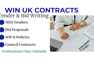 write winning UK tender, bid proposal, nhs and council contract
