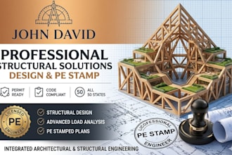 structural engineer architectural permit drawing USA california florida pe stamp