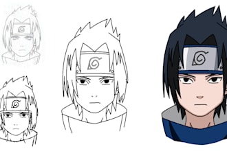 draw anime portraits for you