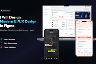 design modern UI UX design in figma