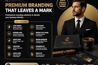 create business logo design do branding kit with brand guide style