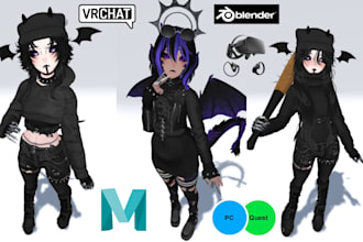 create custom vrchat avatar, anime nsfw avatar, vr character, vrc avatar, vr avi