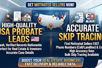 provide USA probate leads and skip tracing