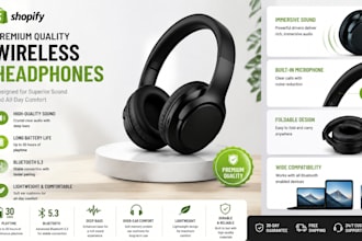 shopify product image design, amazon style infographic redesign product image