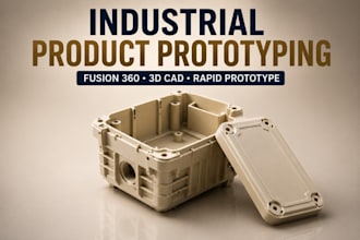 do industrial product rapid prototyping, cad plastic 3d product fusion360 render