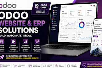 design and develop a professional odoo website with erp integration