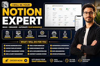 notion expert notion template notion dashboard project management and automation
