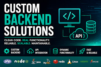 build custom backend solutions with PHP and nodejs