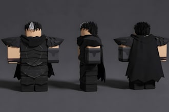 custom roblox avatar 3d model character design ugc anime game ready