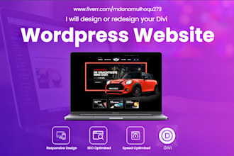 design or redesign your divi wordpress website
