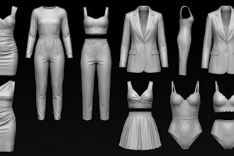 design rig and texture 3d clothing mesh for imvu peds vrchat fivem second life