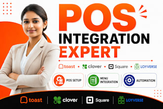 setup and integrate toast pos square pos and clover pos shopify pos and loyverse