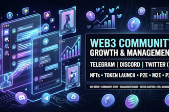 web3 community growth telegram and discord management nft and token launch