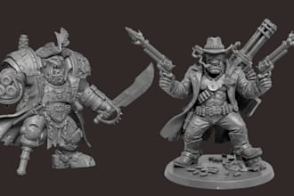 sculpt 3d warhammer 40k 3d miniature character 3d dnd tabletop action figurine