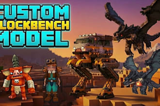 make high quality 3d models, custom minecraft mobs and animation in blockbench