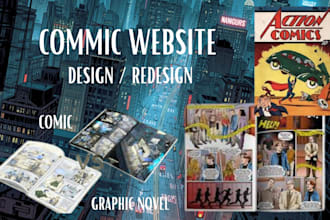develop comic website anime website, website, book website