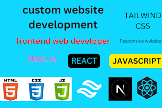 do custom website development as front end developer
