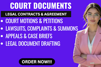draft professional court motions and legal responses