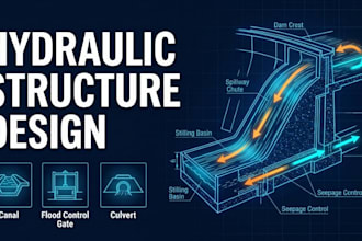design hydraulic structures, dam, spillway, canal and flood control system