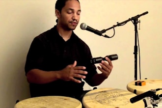 record live percussion conga, bongo, cajon, djembe, shaker for your song