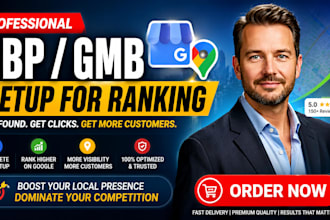 setup and create a professional google business profile for gbp ranking