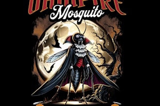 design high quality cool vampire mosquito logo with unlimited revision