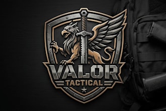 design a bold and powerful tactical logo for your brand