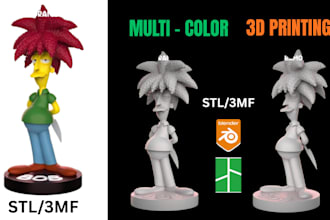 color 3d model for multicolor 3d printing and convert stl file to 3mf