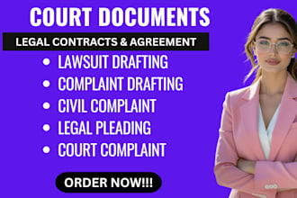 draft lawsuits, civil complaints, and legal pleadings