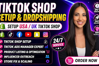 setup tik tok shop tiktok ads tiktok dropshipping tiktok shop marketing expert