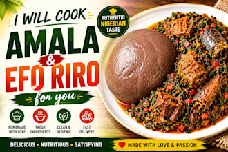 cook delicious amala and efo riro for you