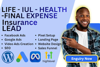 life insurance leads iul health insurance lead sales funnel landing page website
