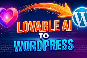 convert lovable website to wordpress using elementor