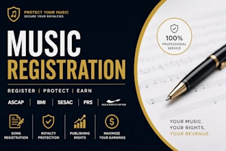 register your music on ascap bmi sesac prs soundexchange professionally
