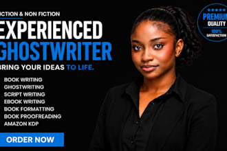 be an ebook ghostwriter ghost book writer book editor for fiction and nonfiction