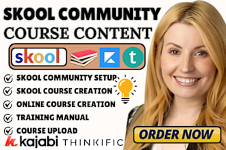 setup skool community online course creation course upload and training manual