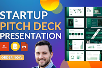 design startup pitch deck, powerpoint presentation design, keynote presentation