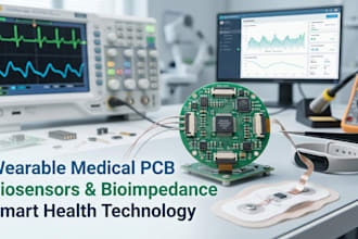 develop wearable pcb for biosensors, bioimpedance and medical devices