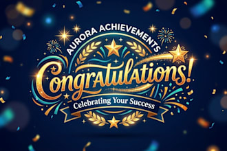 design a creative and celebratory congratulate logo for your brand or event
