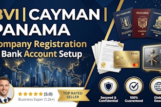 register your company and open bank accounts in bvi, cayman, or panama